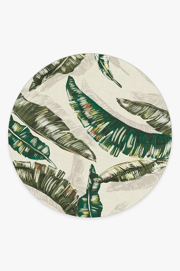 Palma Green Rug 8' Round | Stain-Resistant
