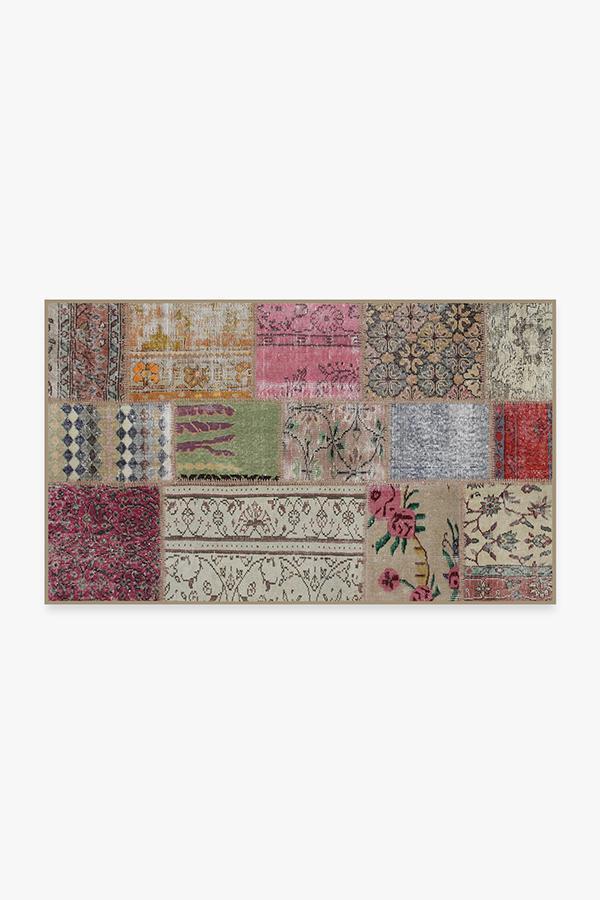 Patchwork Boho Rug 3'x5' | Stain-Resistant