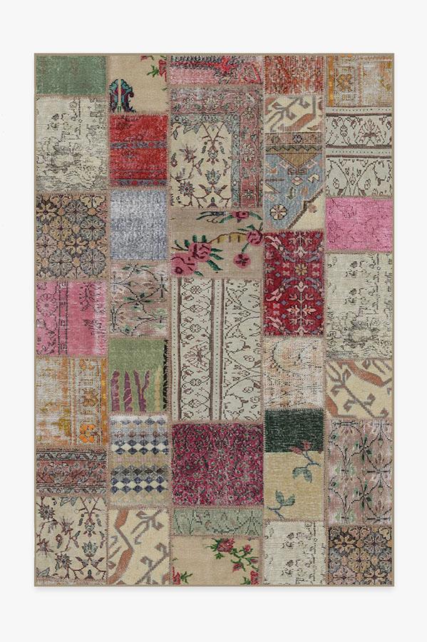 Patchwork Boho Rug 6'x9' | Stain-Resistant