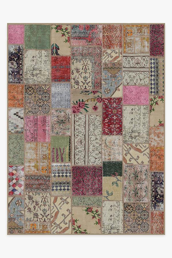 Patchwork Boho Rug 9'x12' | Stain-Resistant