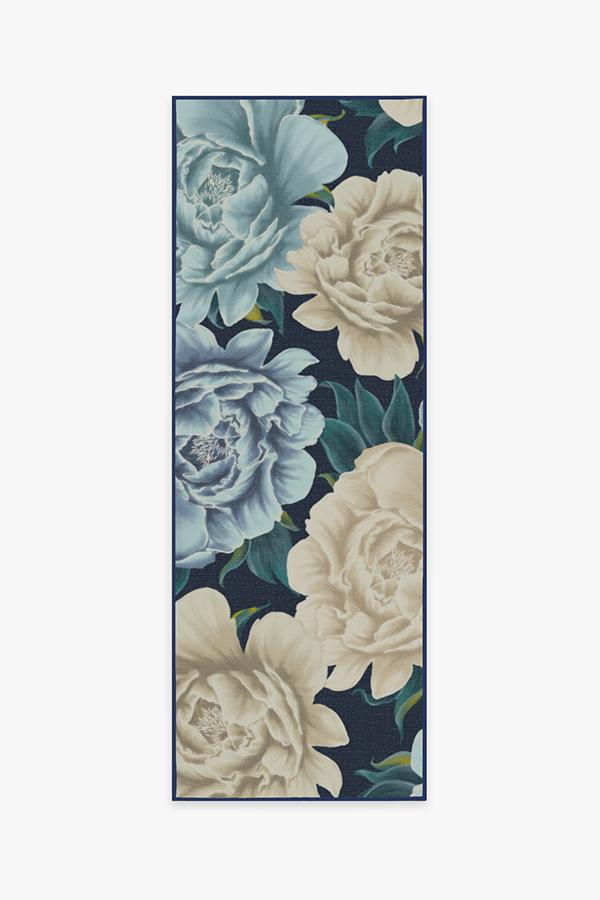 Peony Midnight Rug 2.5'x7' | Stain-Resistant