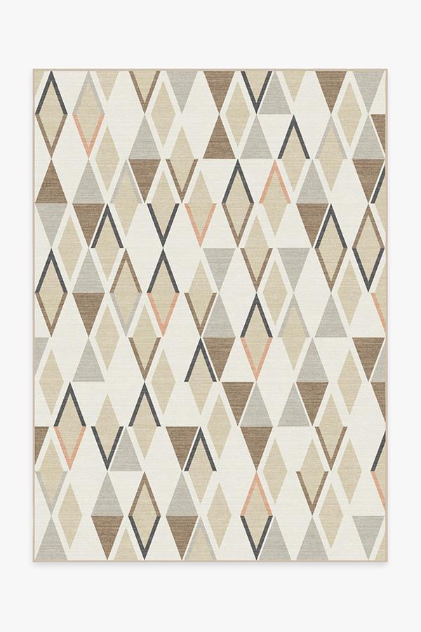 Pico Diamond Sandstone Rug 5'x7' | Stain-Resistant