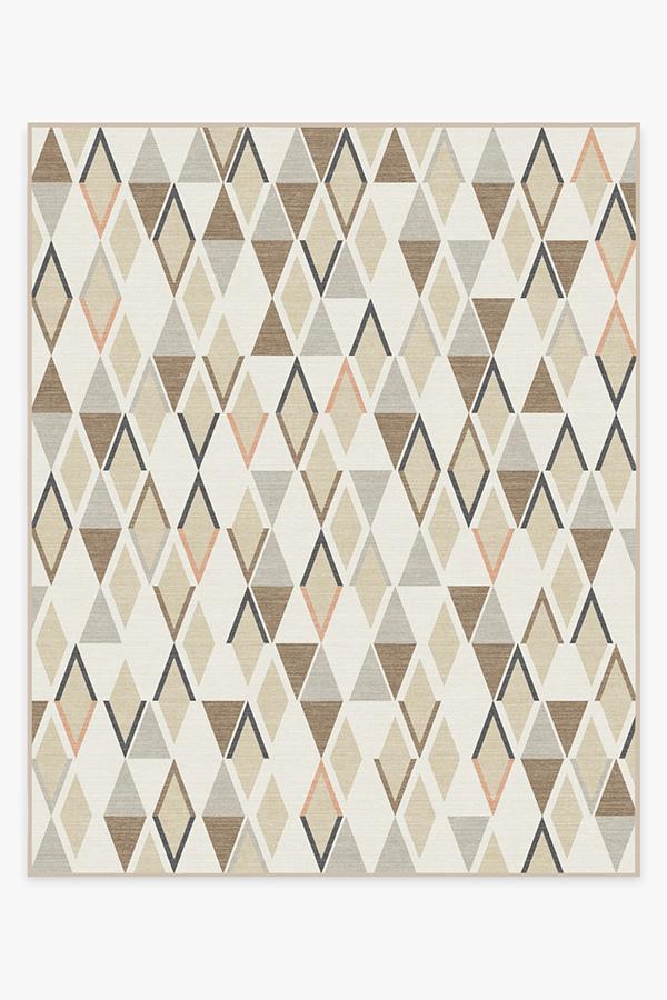 Pico Diamond Sandstone Rug 8'x10' | Stain-Resistant