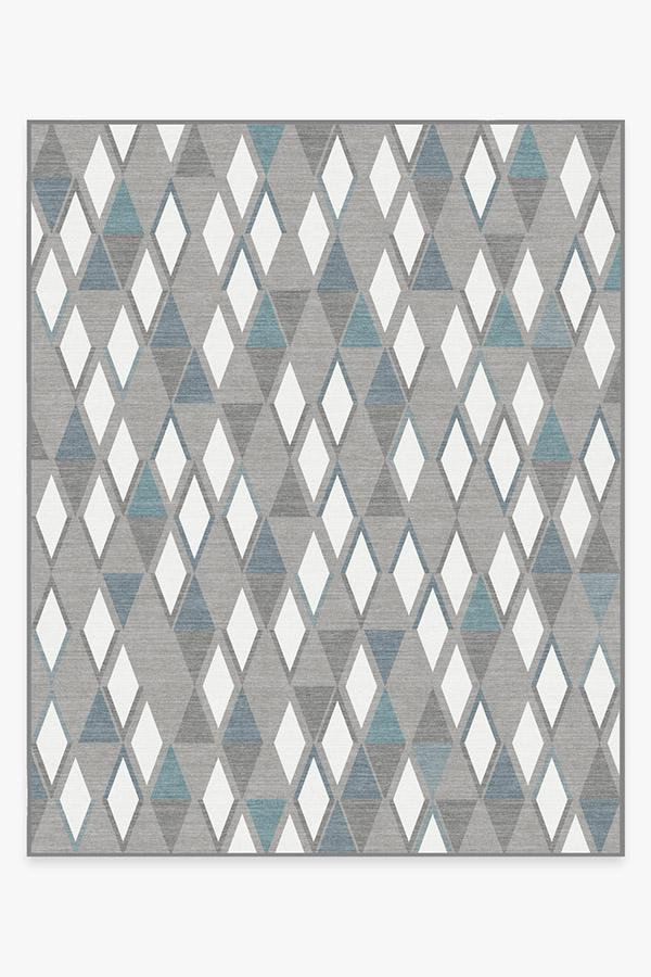 Pico Diamond Teal Rug 8'x10' | Stain-Resistant