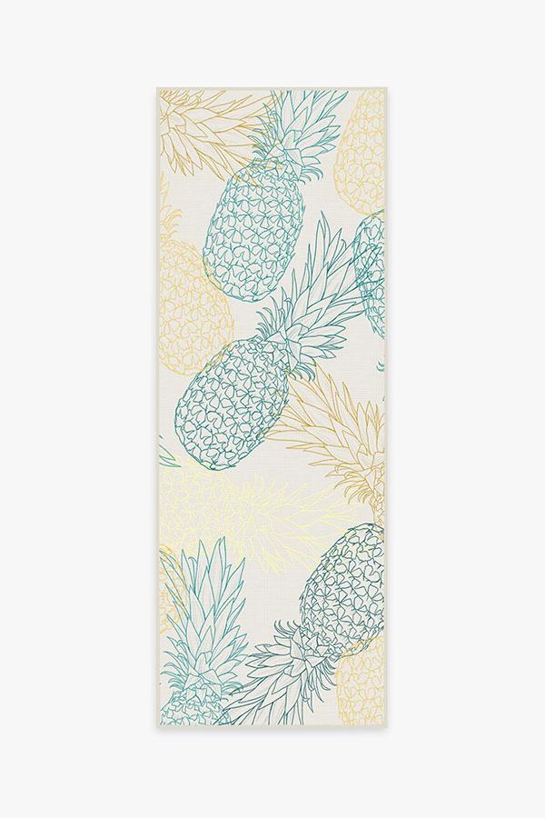 Pina Teal Rug 2.5'x7' | Stain-Resistant