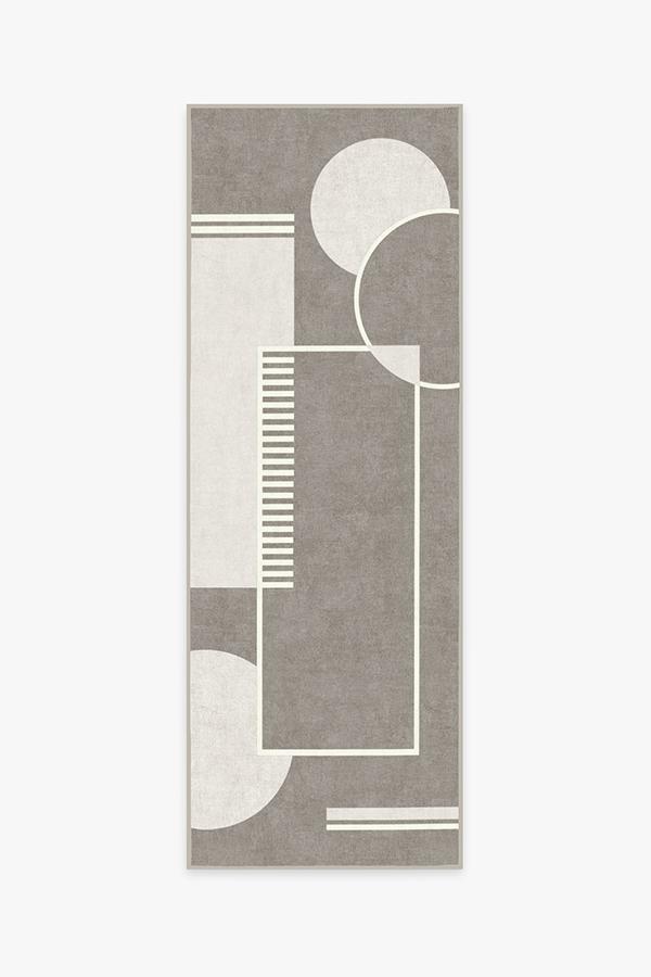 Plano Grey Rug 2.5'x10' | Stain-Resistant