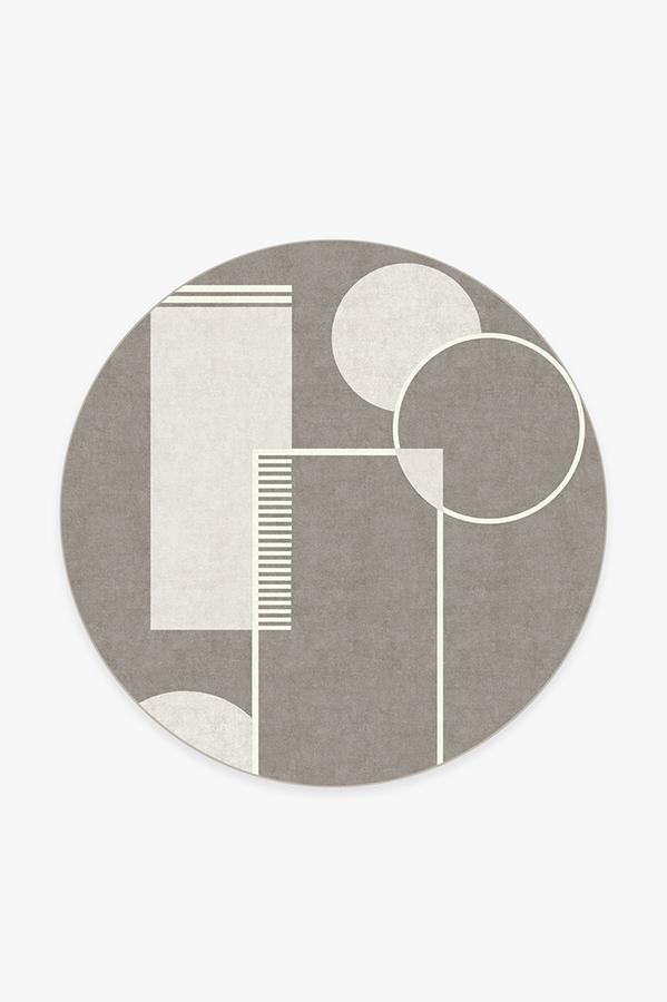 Plano Grey Rug 6' Round | Stain-Resistant
