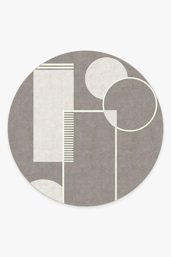 Plano Grey Rug 8' Round | Stain-Resistant
