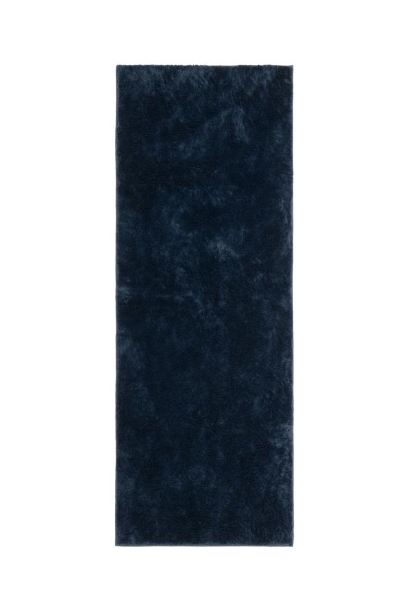 Midnight Ocean Blue Plush Rug 2.5'x7' | Stain-Resistant