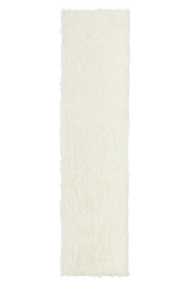 Polar White Shag Rug 2.5'x10' | Stain-Resistant