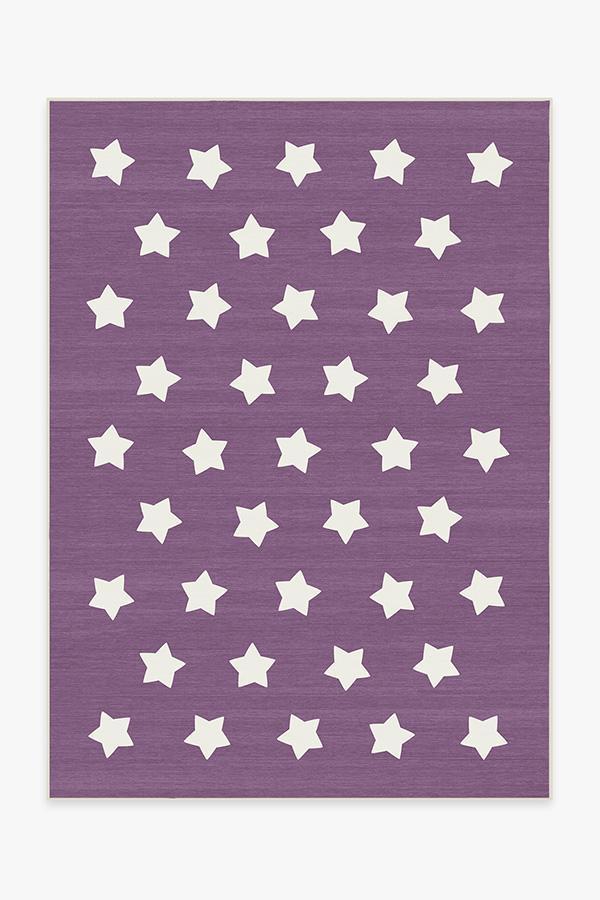 Polka Star Lavender Rug 5'x7' | Stain-Resistant