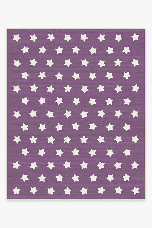 Polka Star Lavender Rug 8'x10' | Stain-Resistant