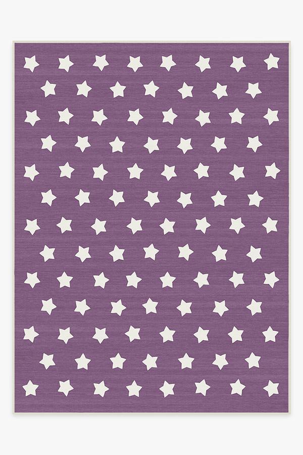 Polka Star Lavender Rug 9'x12' | Stain-Resistant