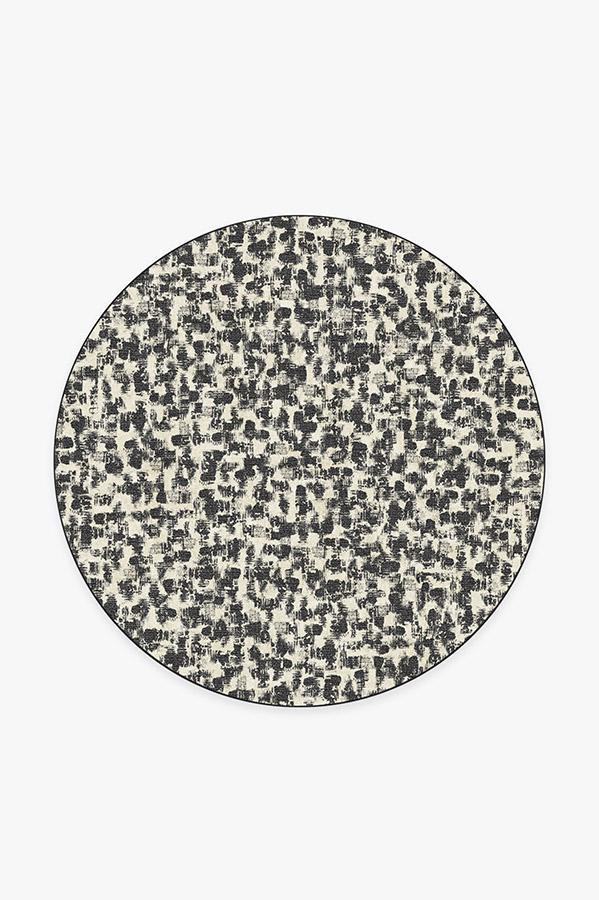 Ponto Black & White Rug 6' Round | Stain-Resistant