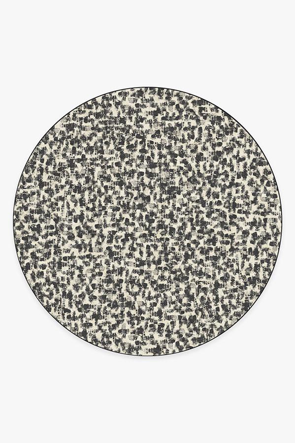 Ponto Black & White Rug 8' Round | Stain-Resistant
