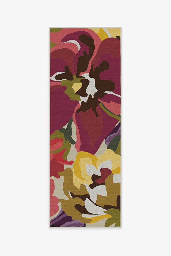 Poppy Floral Brights Rug 2.5'x7' | Stain-Resistant