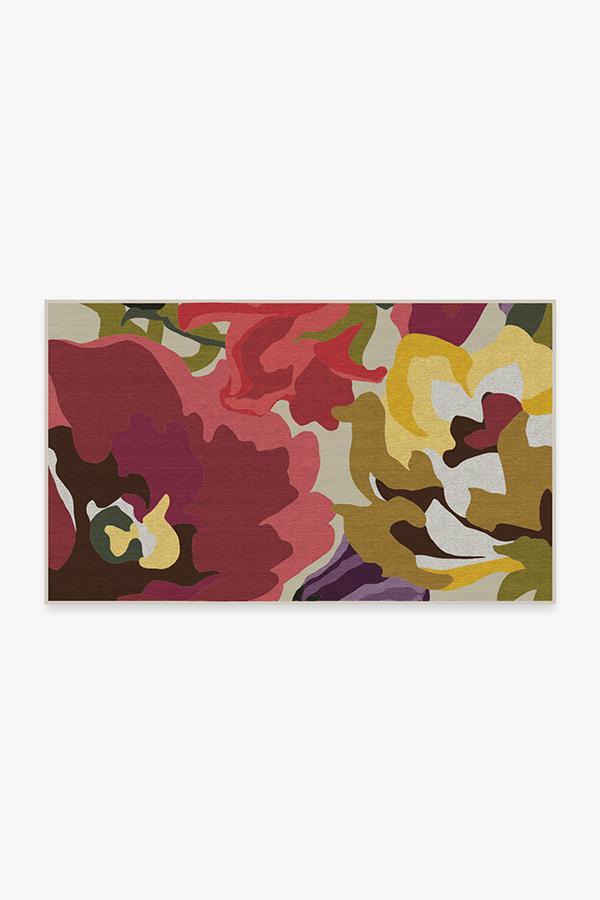 Poppy Floral Brights Rug 3'x5' | Stain-Resistant