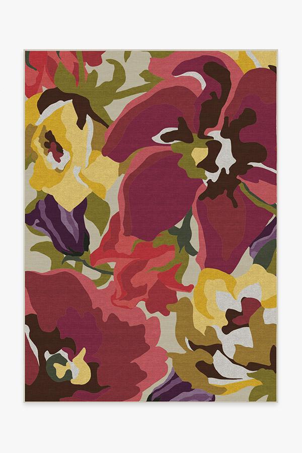 Poppy Floral Brights Rug 5'x7' | Stain-Resistant
