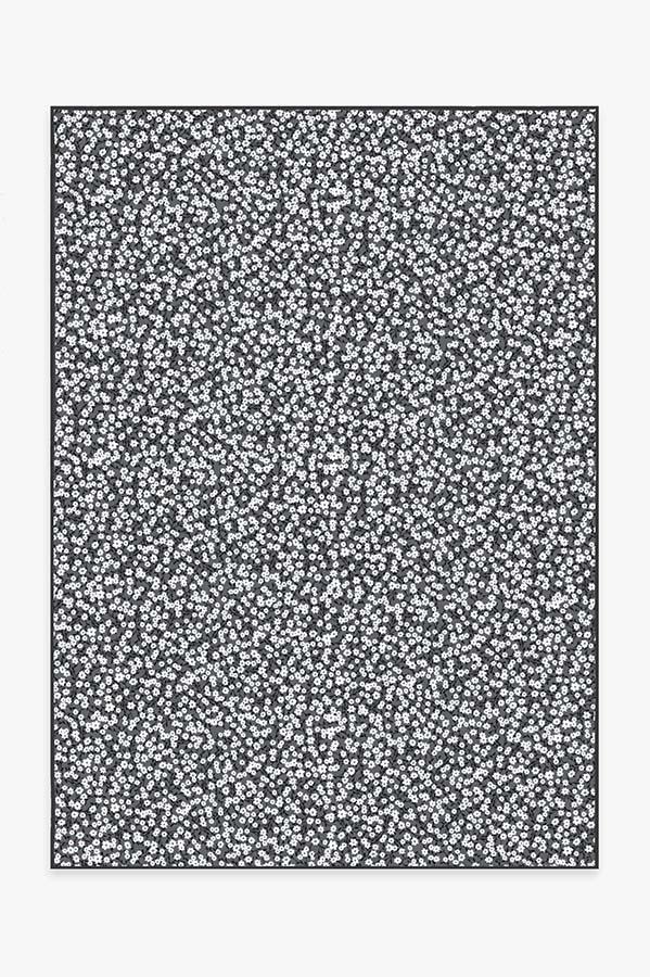 Posy Black & White Rug 5'x7' | Stain-Resistant