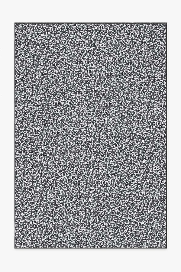 Posy Black & White Rug 6'x9' | Stain-Resistant