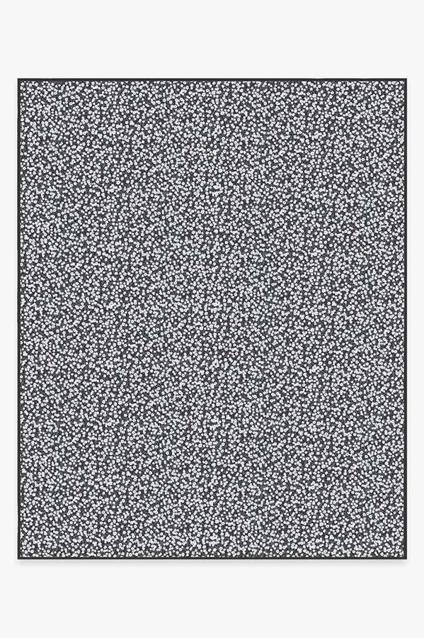 Posy Black & White Rug 8'x10' | Stain-Resistant