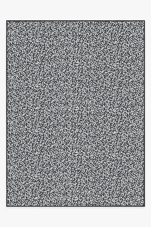 Posy Black & White Rug 9'x12' | Stain-Resistant
