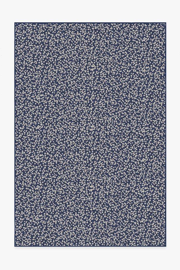 Posy Navy Rug 6'x9' | Stain-Resistant
