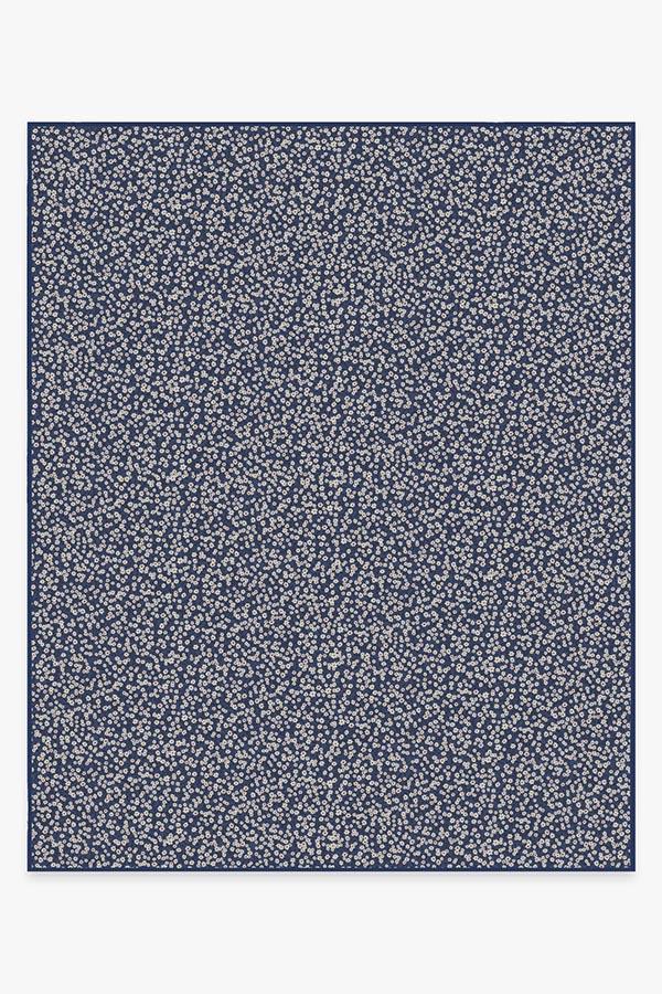 Posy Navy Rug 8'x10' | Stain-Resistant
