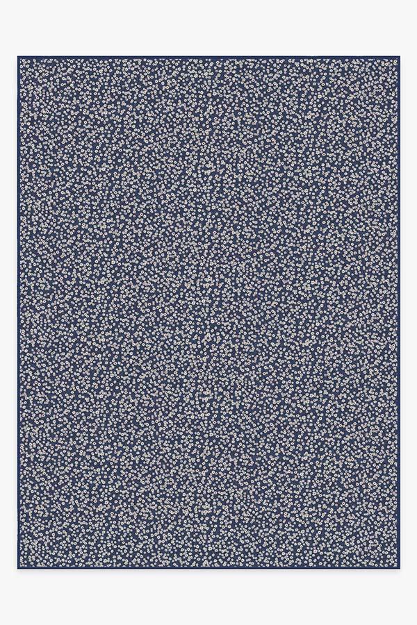 Posy Navy Rug 9'x12' | Stain-Resistant