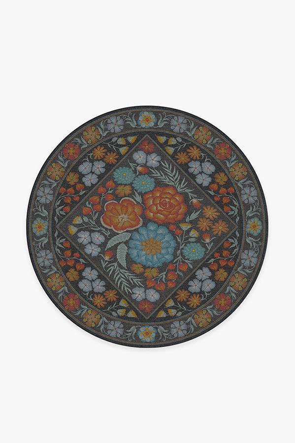 Prado Black Opal Rug 6' Round | Stain-Resistant