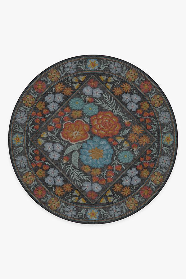 Prado Black Opal Rug 8' Round | Stain-Resistant