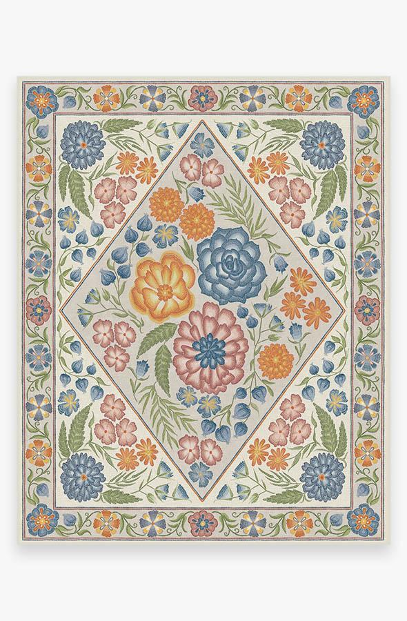 Prado Blue Bouquet Rug 8'x10' | Stain-Resistant