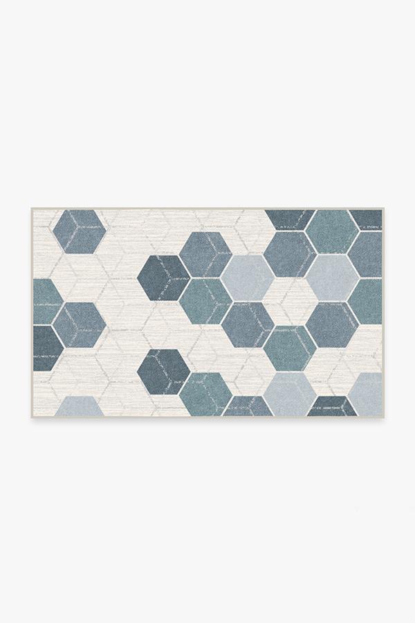 Prisma Slate Blue Rug 3'x5' | Stain-Resistant