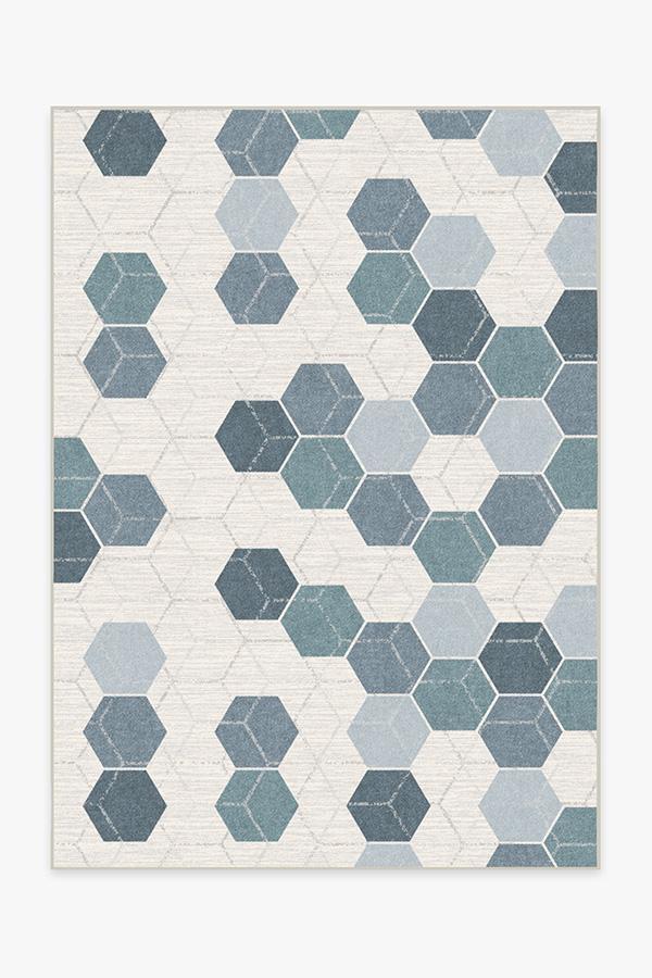 Prisma Slate Blue Rug 5'x7' | Stain-Resistant