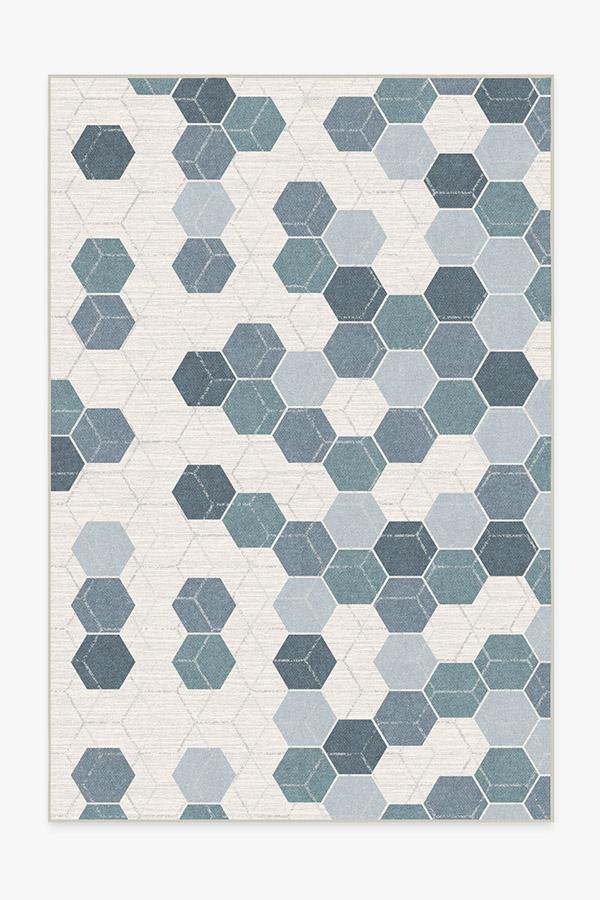 Prisma Slate Blue Rug 6'x9' | Stain-Resistant