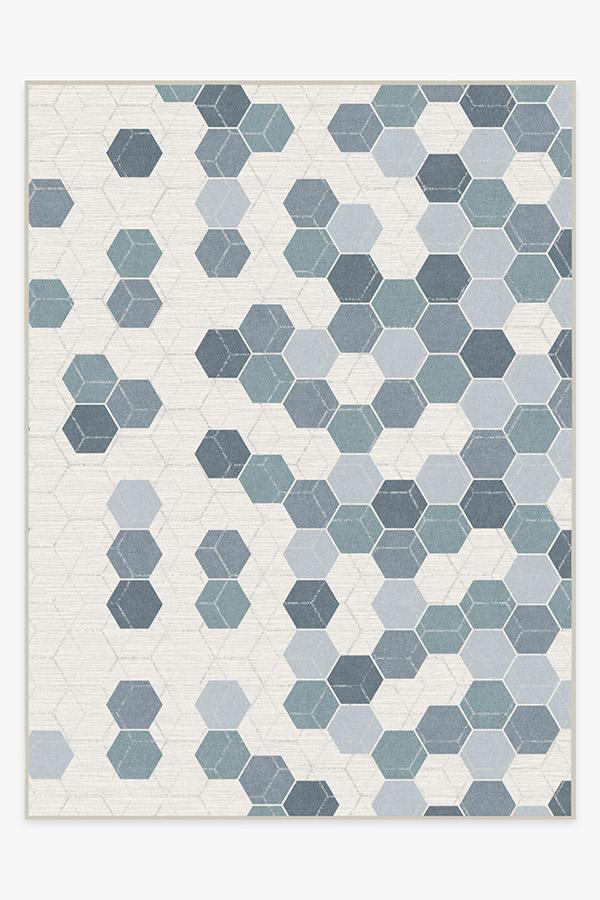 Prisma Slate Blue Rug 9'x12' | Stain-Resistant