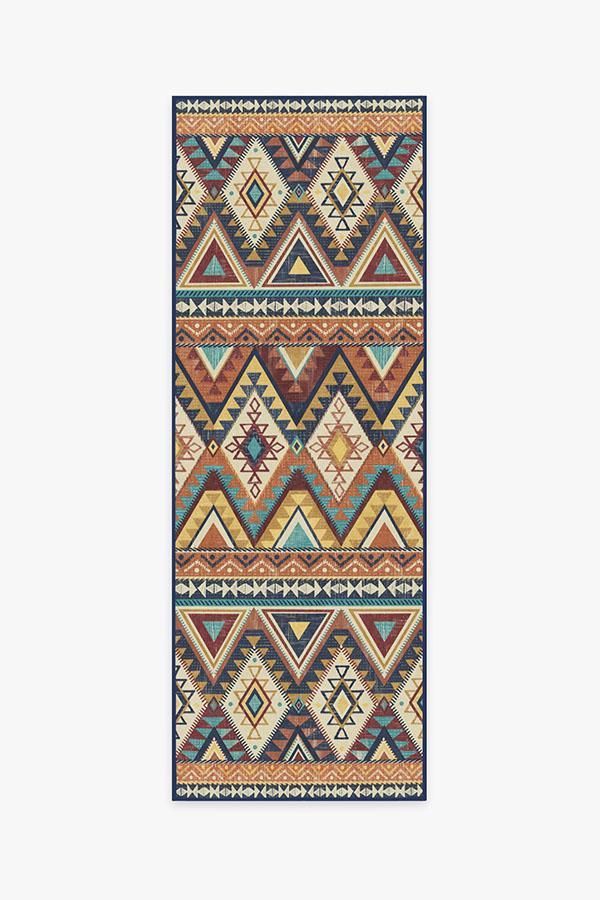 Pueblo Multicolor Rug 2.5'x7' | Stain-Resistant