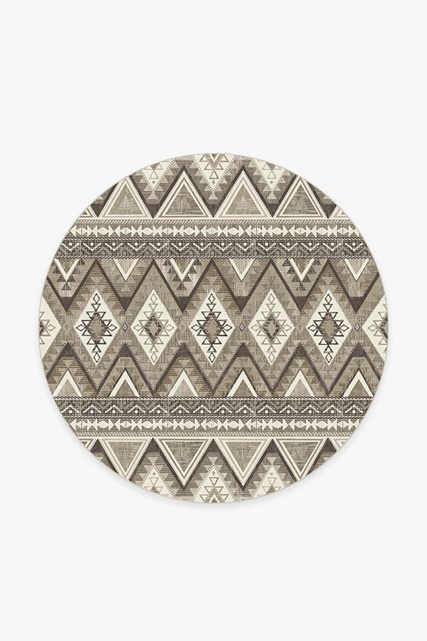Pueblo Natural Rug 6' Round | Stain-Resistant