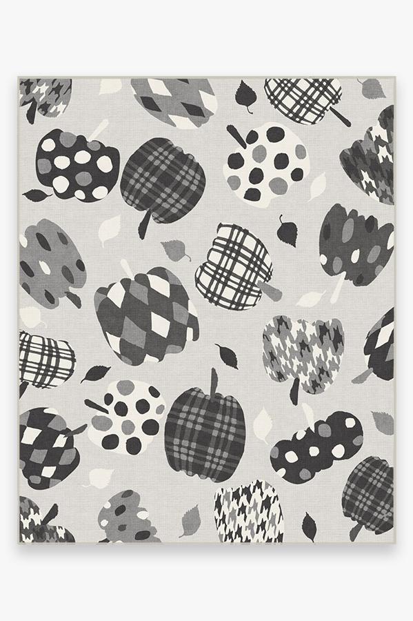 Pumpkin Black & White Rug 8'x10' | Stain-Resistant