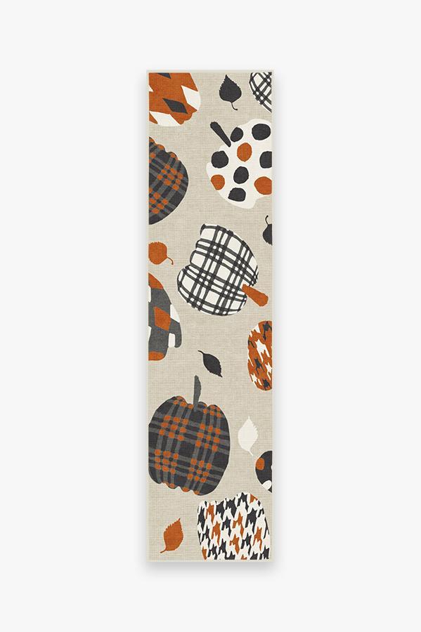 Pumpkin Orange Rug 2.5'x10' | Stain-Resistant