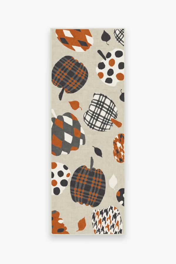 Pumpkin Orange Rug 2.5'x7' | Stain-Resistant
