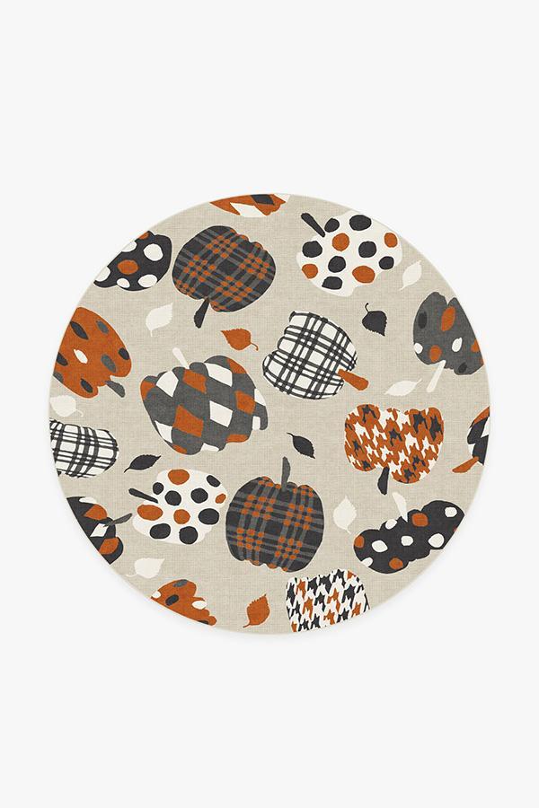 Pumpkin Orange Rug 6' Round | Stain-Resistant