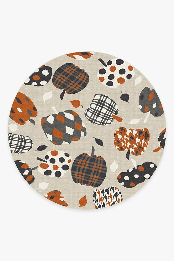 Pumpkin Orange Rug 8' Round | Stain-Resistant