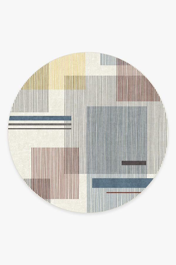 Quadra Primary Rug 8' Round | Stain-Resistant