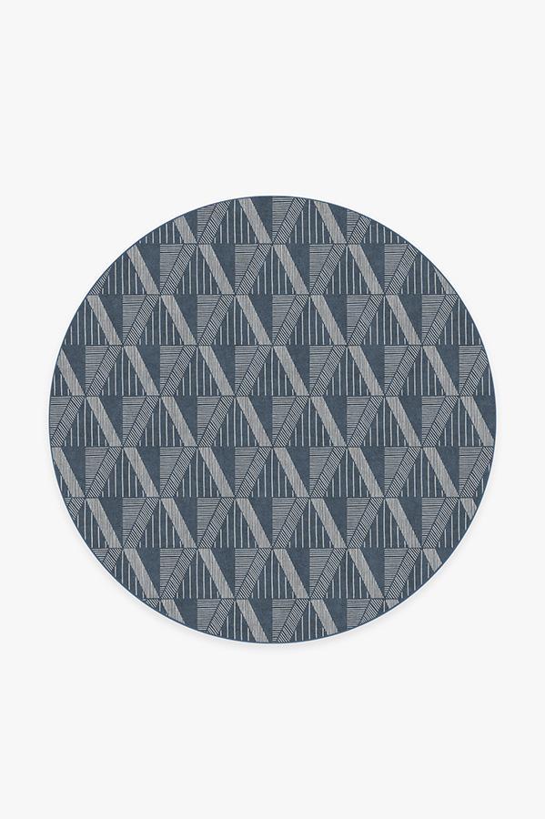 Ragazzo Blue Rug 6' Round | Stain-Resistant
