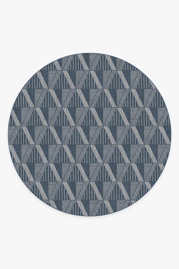 Ragazzo Blue Rug 8' Round | Stain-Resistant
