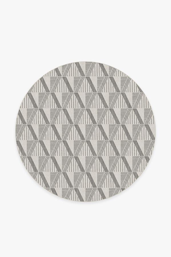 Ragazzo Light Grey Rug 6' Round | Stain-Resistant