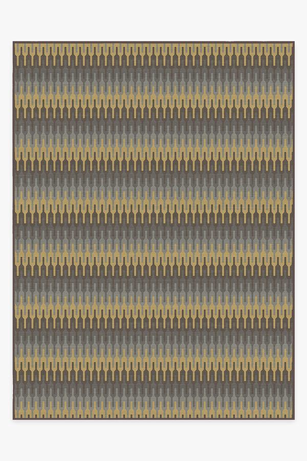 Retro Danish Grey Taupe Rug 9'x12' | Stain-Resistant