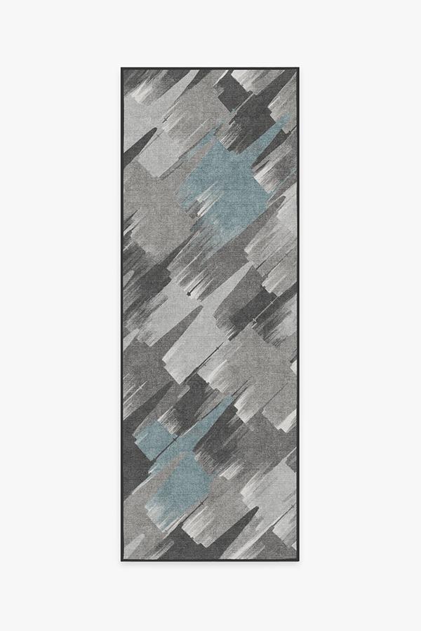 Rogue Squadron Dark Teal Rug 2.5'x7' | Stain-Resistant