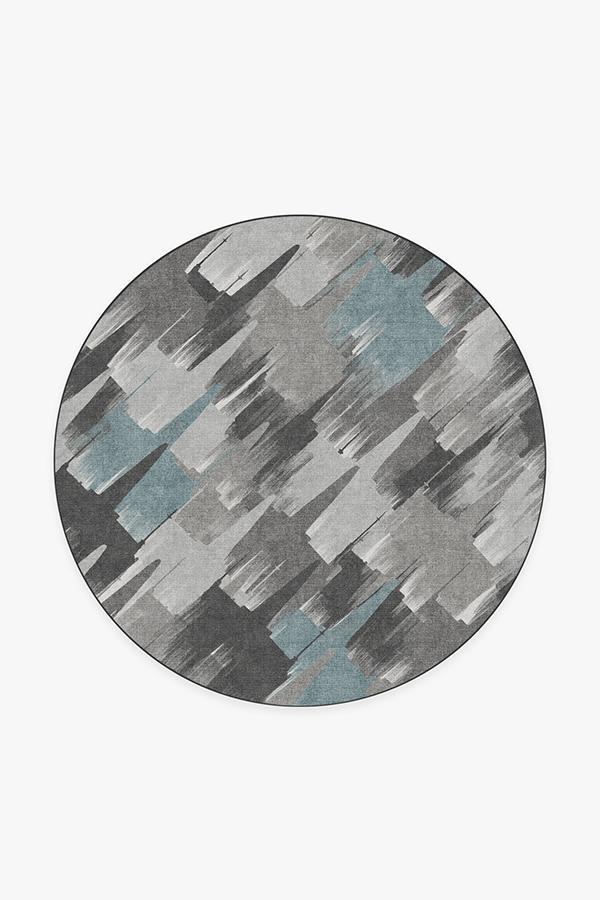 Rogue Squadron Dark Teal Rug 6' Round | Stain-Resistant